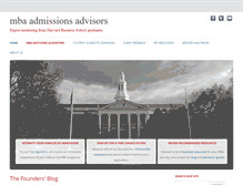 Tablet Screenshot of mbaadmissionsadvisors.com